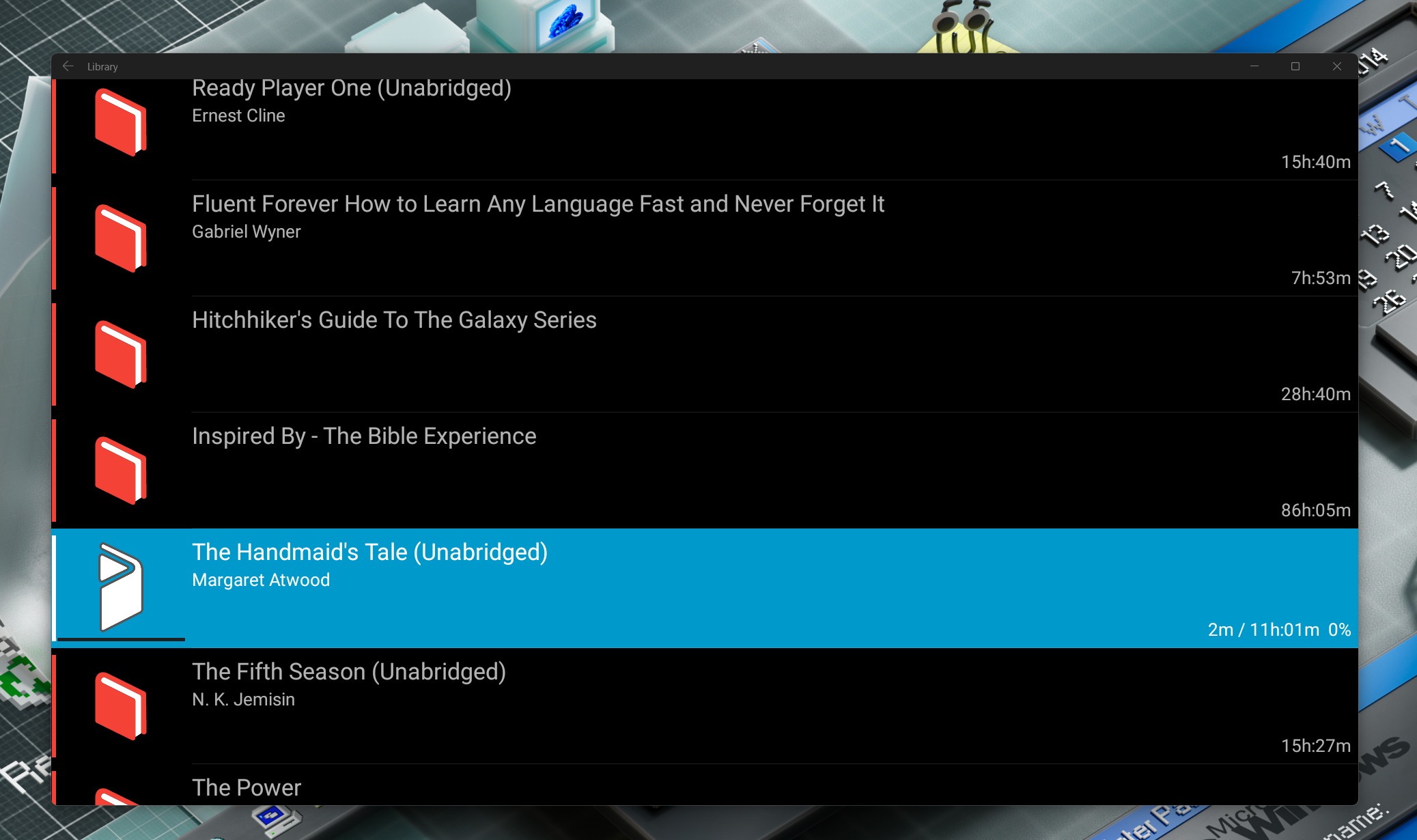 Smart Audio Player - showing available titles but without album art