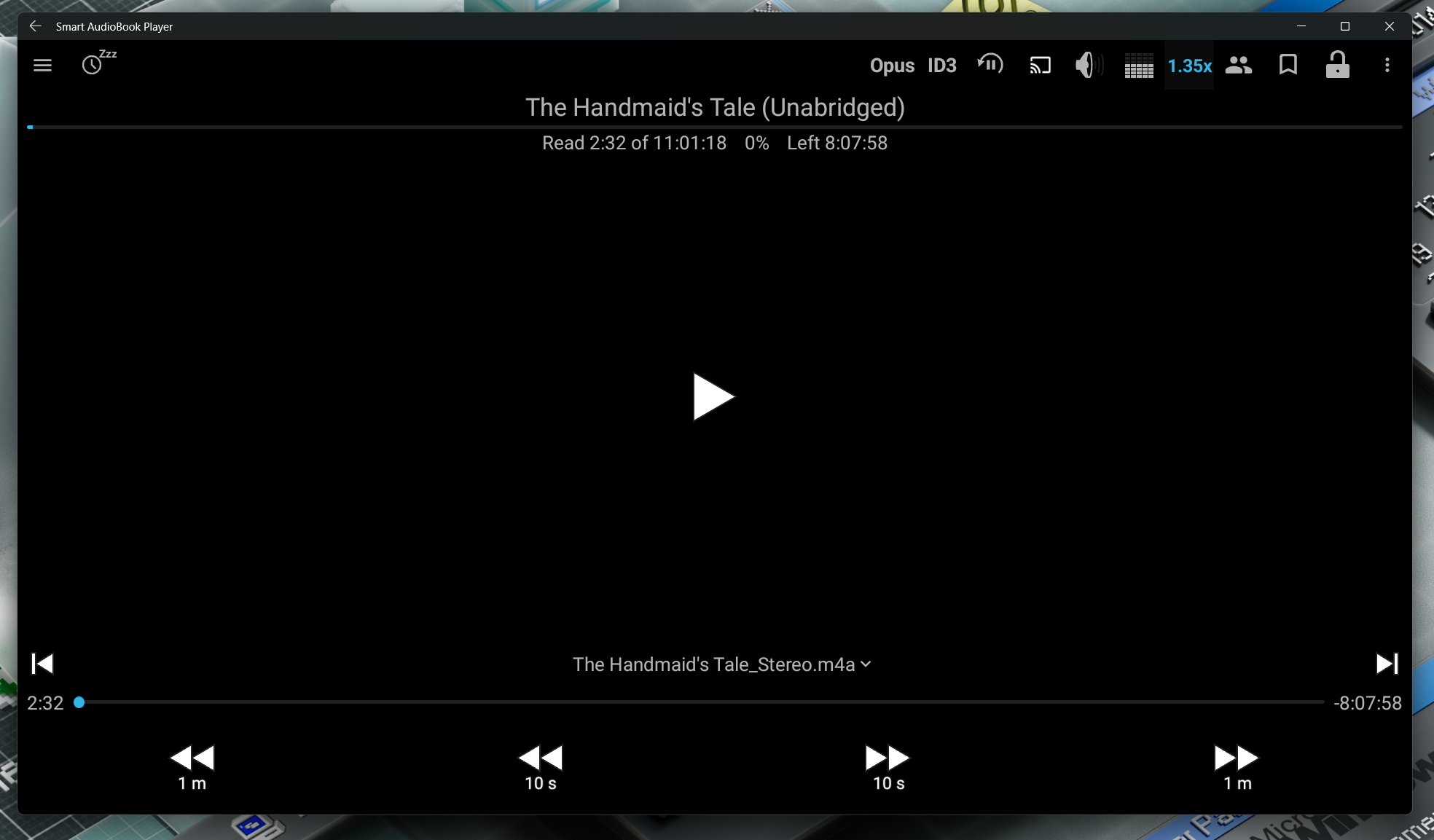 Now playing screen is very basic with controls and casting options